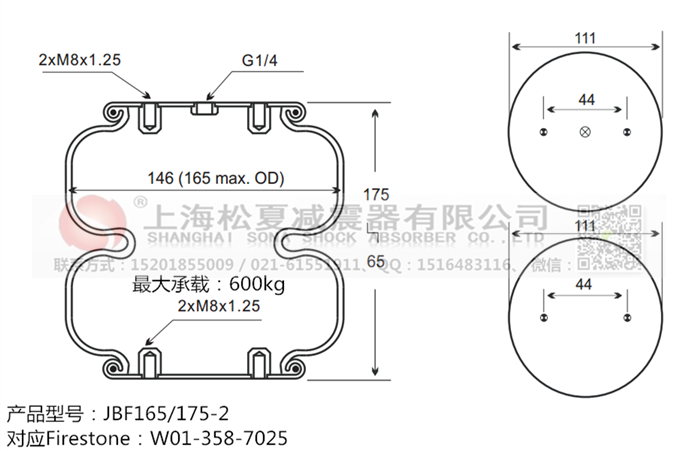 JBF165/175-2橡膠<a href='http://www.shafferla.com/' target='_blank'><u>空氣彈簧</u></a>